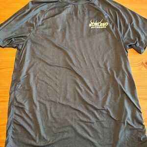 BURLEBO Men's Charcoal athletic material Tee with screen printed Logo